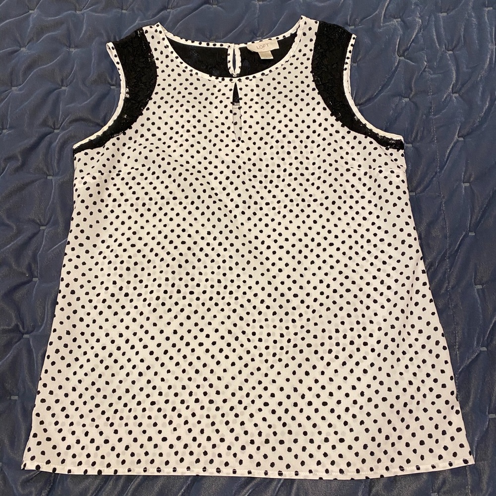 Silk and lace sleeveless blouse